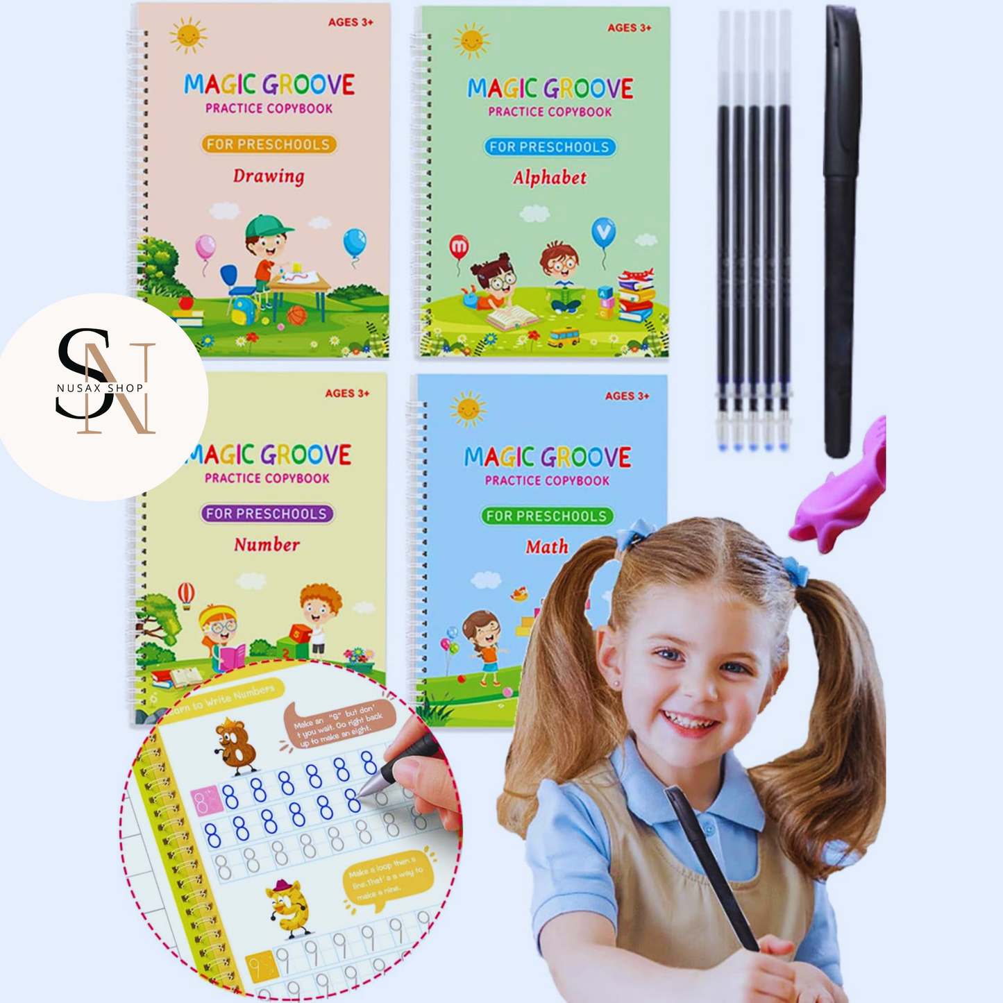 Set Cuaderno Mágico Caligrafía